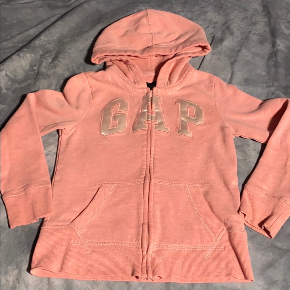 π 3 for $15 π - Gap Distressed Zip Up Hoodie Pink size Small - Picture 5 of 16